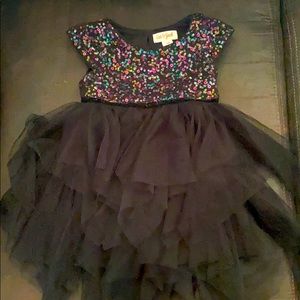 12 month Multi color black tutu dress